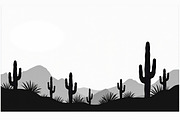 Monochrome Desert Nature Silhouette, an Illustration by jahid234 (Thumbnail 10 of 15)