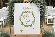 Eucalyptus Wedding Sign, a Poster Template by Aarley Kaiven (Thumbnail 1 of 3)