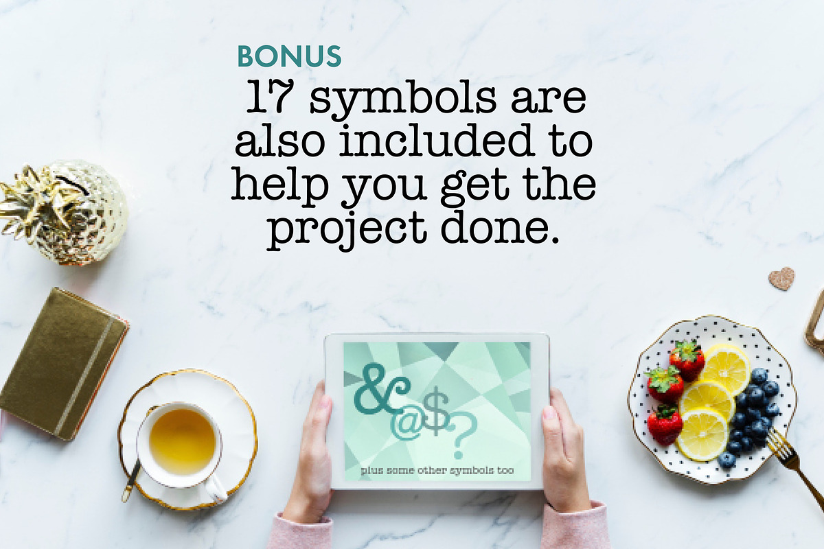 Procreate Typewriter Font numbers, a Brush Add-On by Nancy Ingersoll (Photo 4 of 5)
