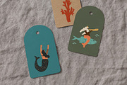 Retro Mermaids clipart and patterns, a Person Illustration by Paper Cherry (Thumbnail 15 of 18)