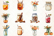 Fall Mason Jars Clipart Bundle, an Illustration by DreamCafeArt (Thumbnail 2 of 5)