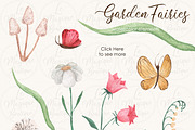 Garden Fairies Watercolor Clipart, an Illustration by LeMagiqueBoutique (Thumbnail 3 of 6)