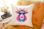 Coquette Highland Cow Bubblegum PNG, an Illustration by Sublimation Artist (Thumbnail 8 of 9)