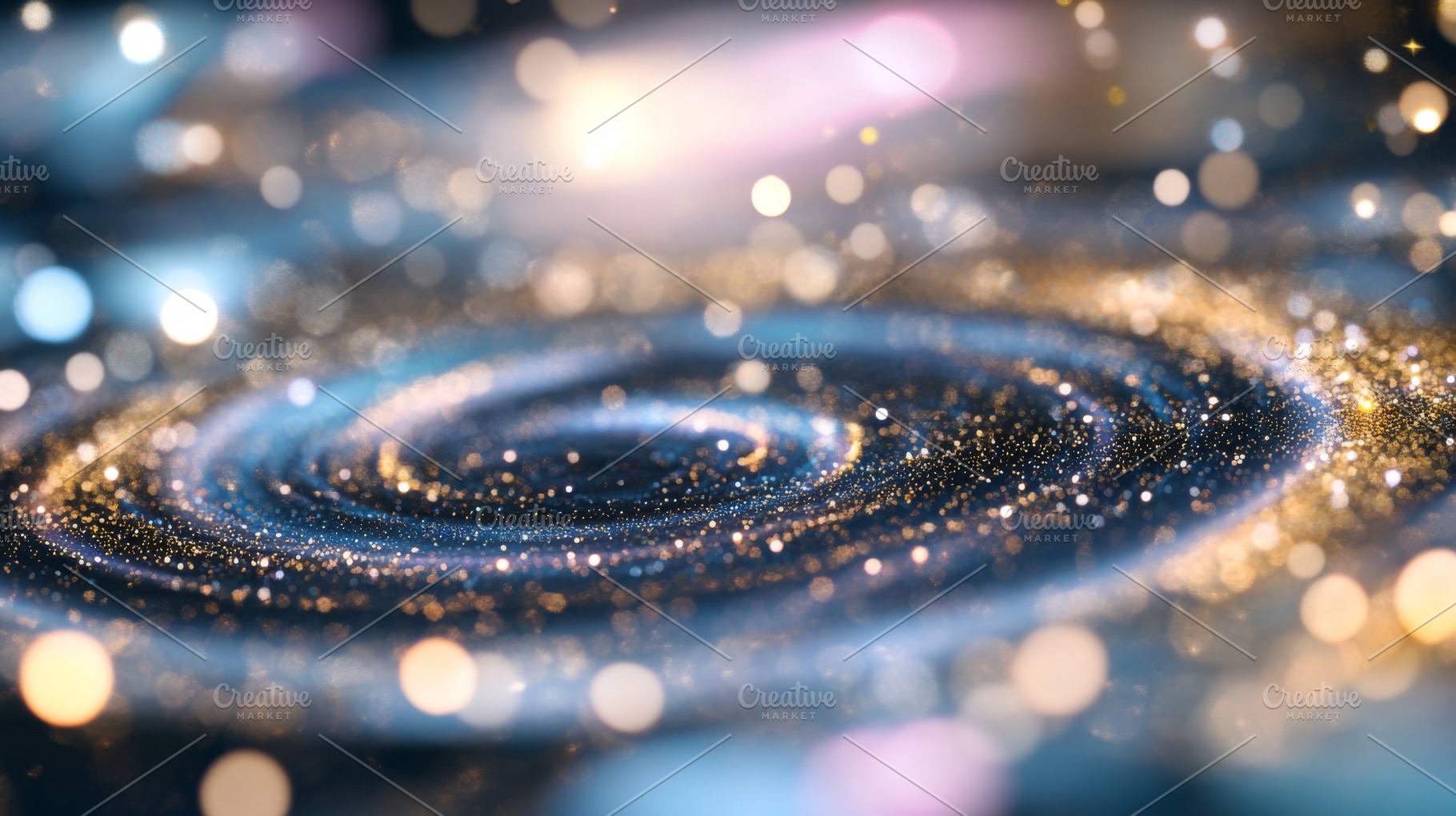 Distant galaxy illustration with swi, a Photo by Dvoevnore photos