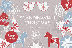 Scandinavian Christmas Graphics Set