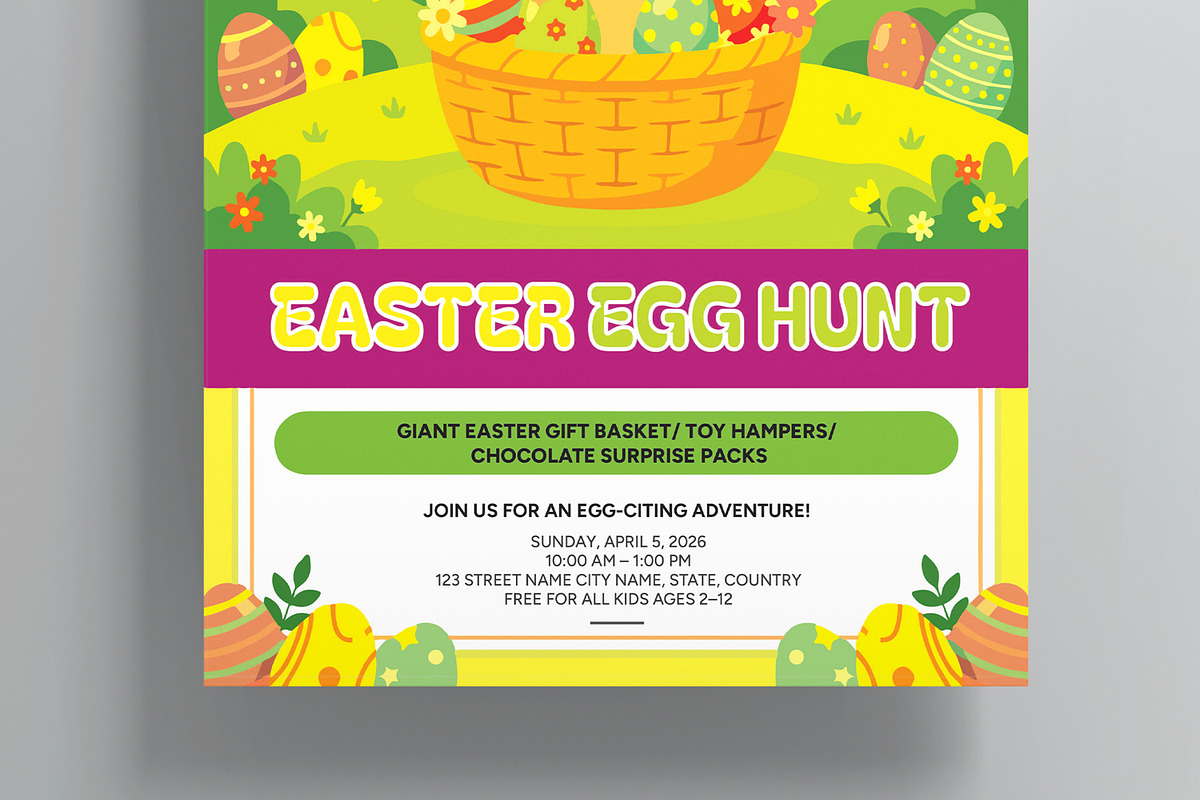 Easter Egg Hunt Flyer Template, a Flyer Template by MightyDesign (Photo 5 of 8)