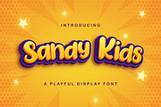 Sandy Kids - Playful Display Font, a Handwritten Font by StringLabs (Thumbnail 1 of 10)
