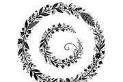 50 Elegant Floral Leaf Spiral Frame, a Decorative Illustration by Amazin_art (Thumbnail 27 of 39)