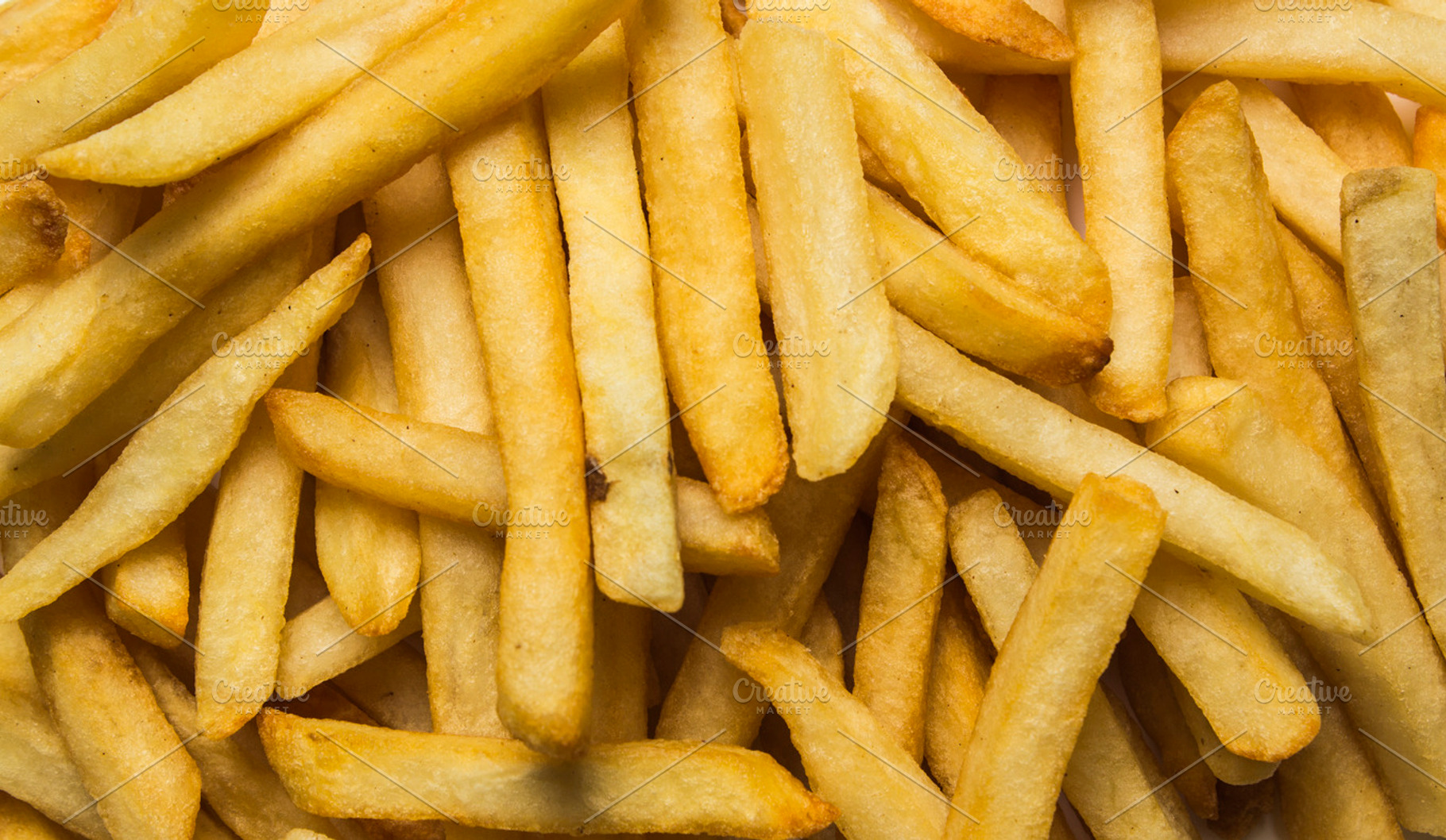 Bunch of french fries stock photo containing french fries and white background, a Food & Drink Photo by Sainath Chillapuram