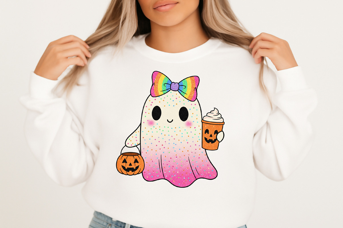 Rainbow Bow Ghost PNG, an Illustration by Craft Nest (Photo 3 of 6)