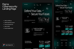 Figma Cybersecurity Landing Page, a Templates & Theme by Musara