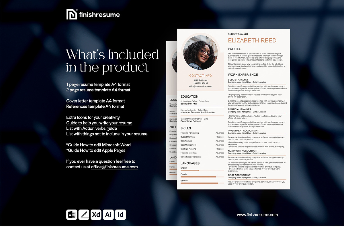 Budget analyst resume template, a Resume Template by FinishResume (Photo 5 of 11)
