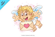 Bundle Cartoon Cupid 03. Tshirt, a Person Illustration by KENO Mascots (Thumbnail 7 of 13)