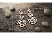 Flower Earrings Vector Set, a Graphic by hafijul (Thumbnail 4 of 11)