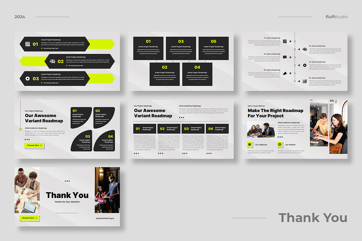 Project Roadmap Google Slides, a Presentation Template by fluffstudio (Photo 4 of 4)