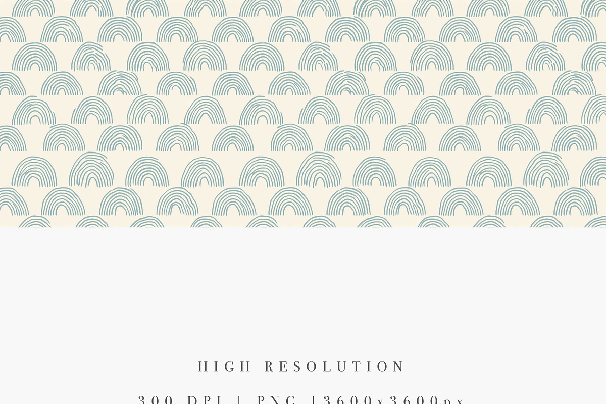 Dusty Blue Half Arch Seamless Patter, a Pattern Graphic by Pati Charm Studio (Photo 3 of 7)
