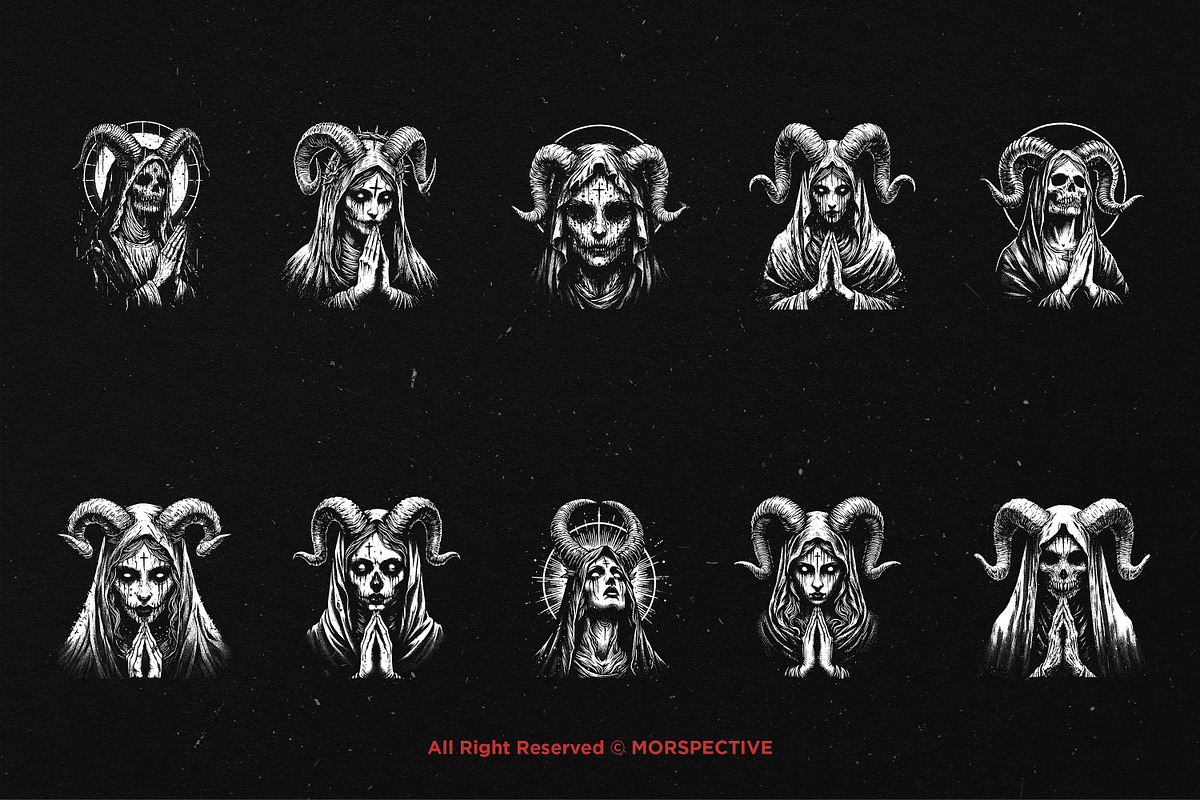 10 Bundle Dark Art Mother Marry, an Illustration by Morspective (Photo 6 of 7)