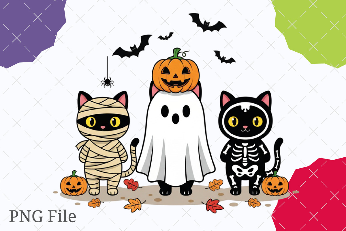 Funny Halloween Png Spooky Cat Png, an Illustration by designcity5 (Photo 1 of 8)