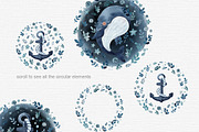 Whale watercolor clipart, an Illustration by DigitalDream (Thumbnail 4 of 11)