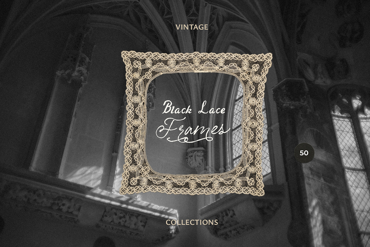 Vintage Black Lace Frames & Doilies, an Object Graphic by Lana Elanor (Photo 12 of 20)
