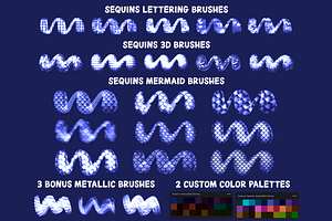 Procreate Sequins Glitter Brush Set