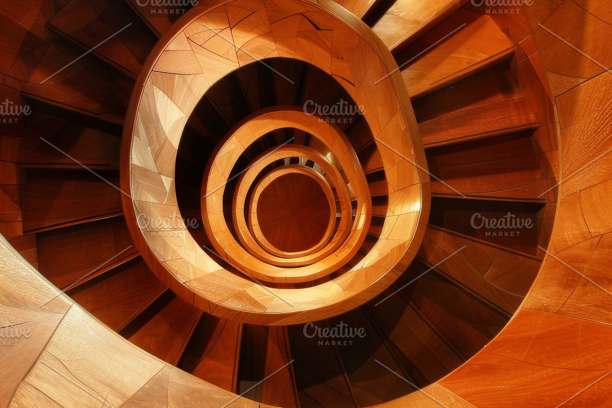 69 Spiral wooden staircases, an Architecture Photo by Handmadefont (Photo 18 of 73)