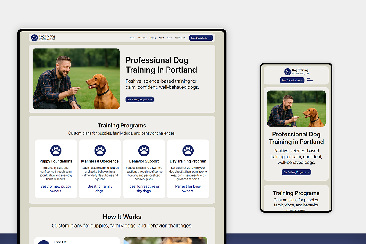 Dog Trainer - Wix Studio Website, a Wix Template by Kitteeh (Photo 6 of 17)
