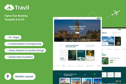 Travil - Travel Template for Figma