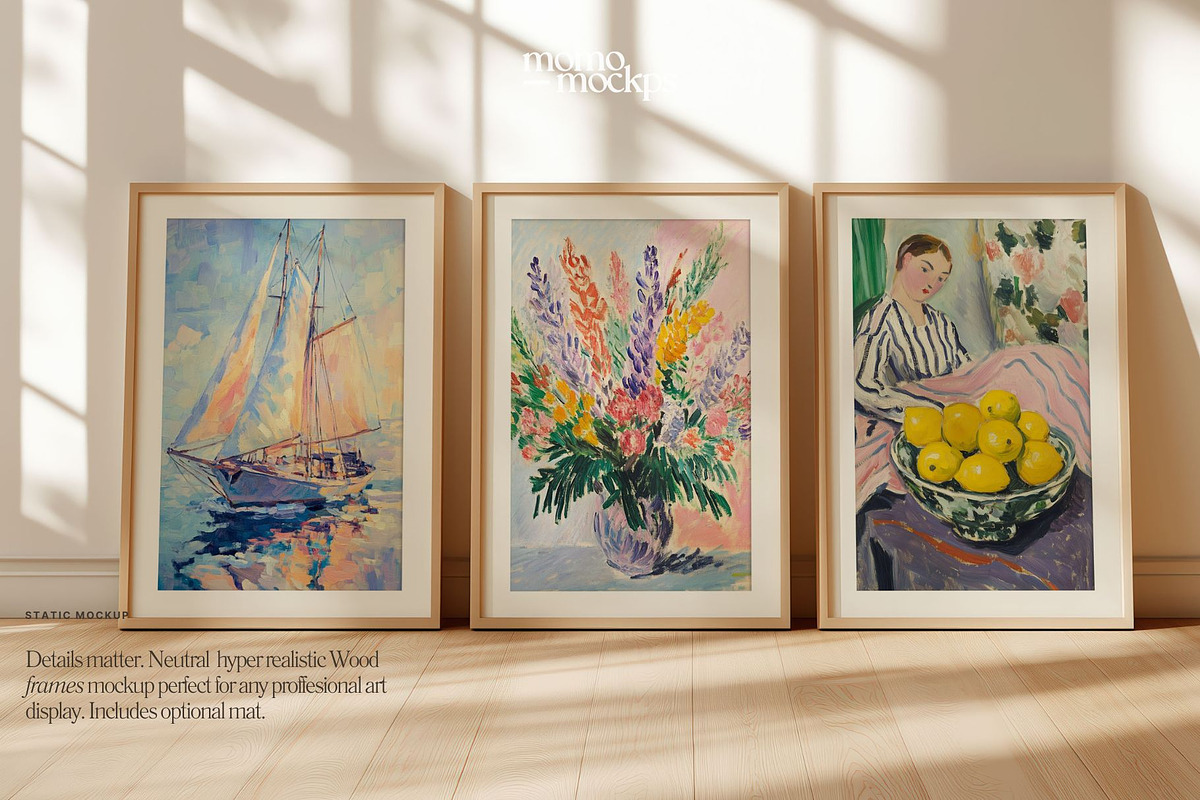 Gallery Wall Frame Mockup x3 - PSD, a Household Mockup by momomockps (Photo 3 of 7)