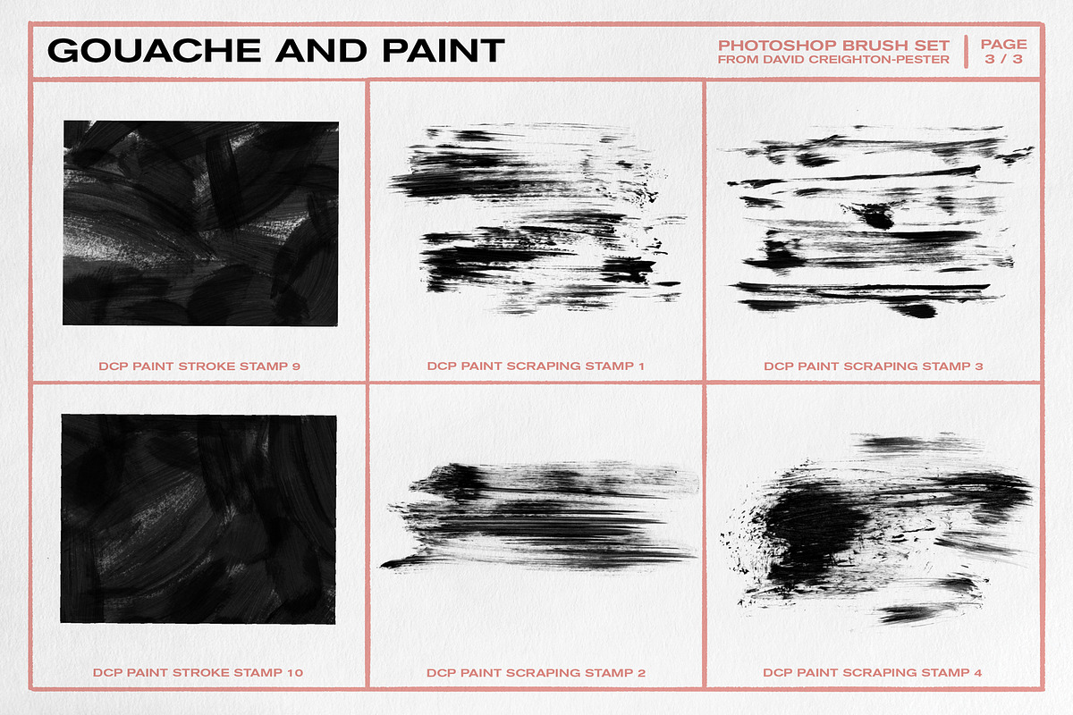 Photoshop Gouache and Paint Brushes, a Brush Add-On by David Creighton-Pester (Photo 4 of 4)