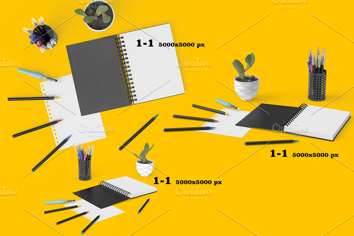 Real Brush Marker Mockup, a Pens & Pencil Mockup by Tempera (Photo 3 of 3)
