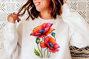 Spring meadow poppies clipart, an Illustration by SinaCreation (Thumbnail 8 of 11)