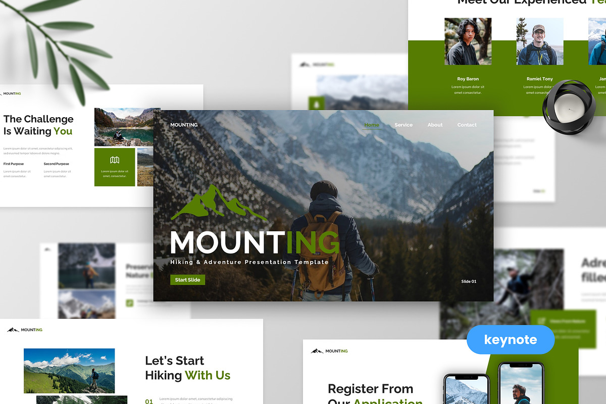 Mounting -Hiking & Adventure Keynote, a Presentation Template by MtvtdArt (Photo 1 of 6)