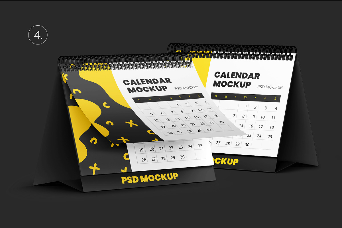 6 Desk Calendar Mockups, a Print Template by Graphic Bird (Photo 6 of 10)