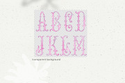 Monogram letters crest pink alphabet, a Decorative Illustration by GrafikBoutique (Thumbnail 2 of 3)