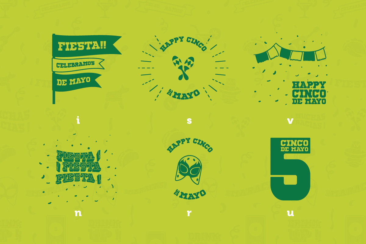 Taco Bout A Party Dingbats preview 5