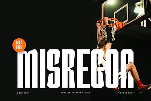Misregon - Sports Font, a Sans Serif Font by Iqsiart Studio