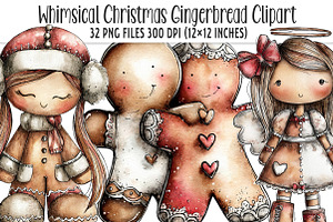 Whimsical Christmas Gingerbread PNG, an Illustration by SinaCreation