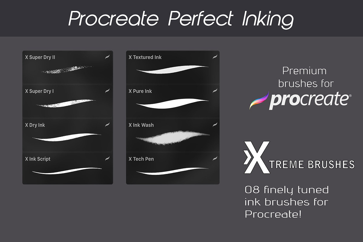 Procreate MEGA BUNDLE! (1K+ BRUSHES), a Brush Add-On by Extreme Brushes (Photo 9 of 47)