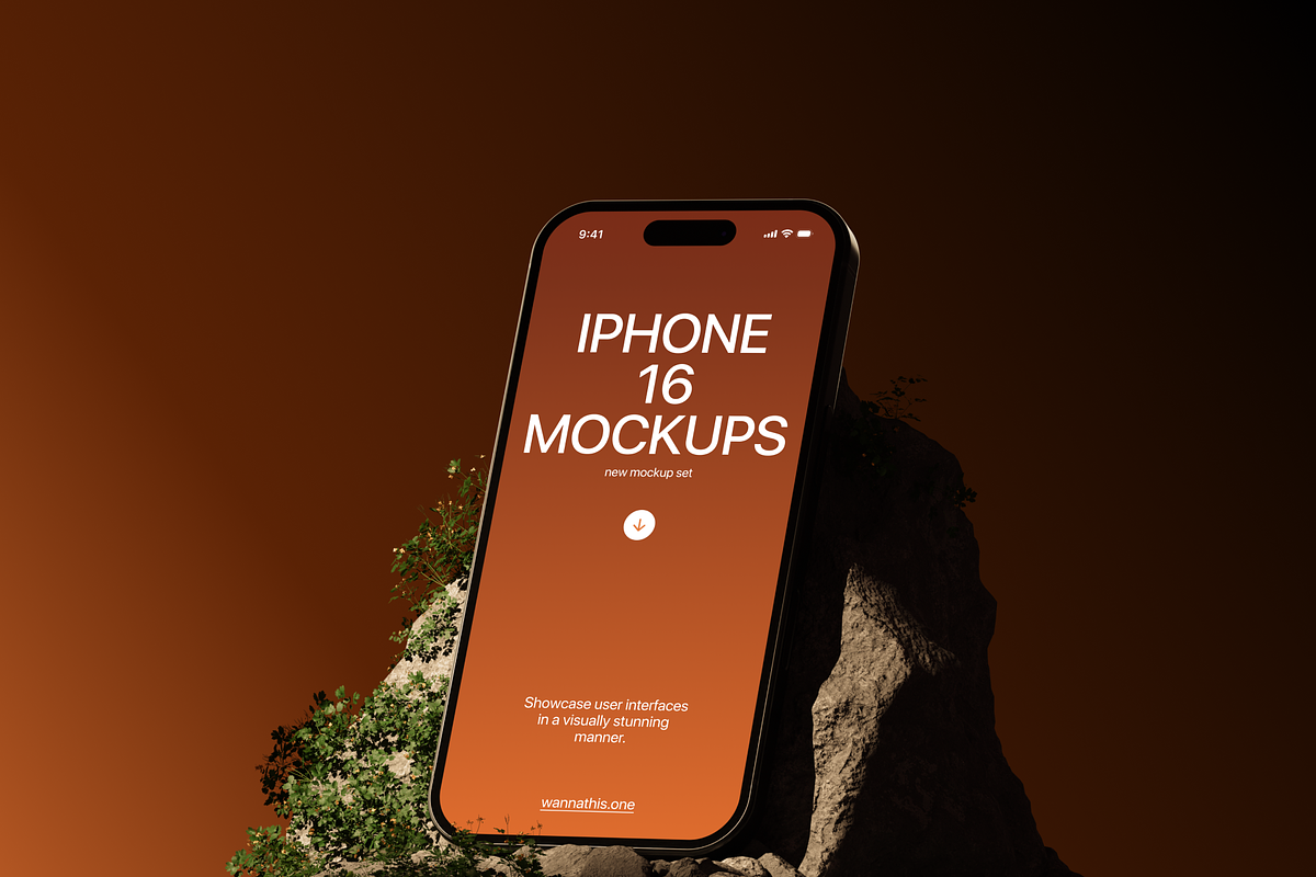iPhone 16 Pro mockups, an iPhone Mockup by Wannathis.one (Photo 3 of 10)