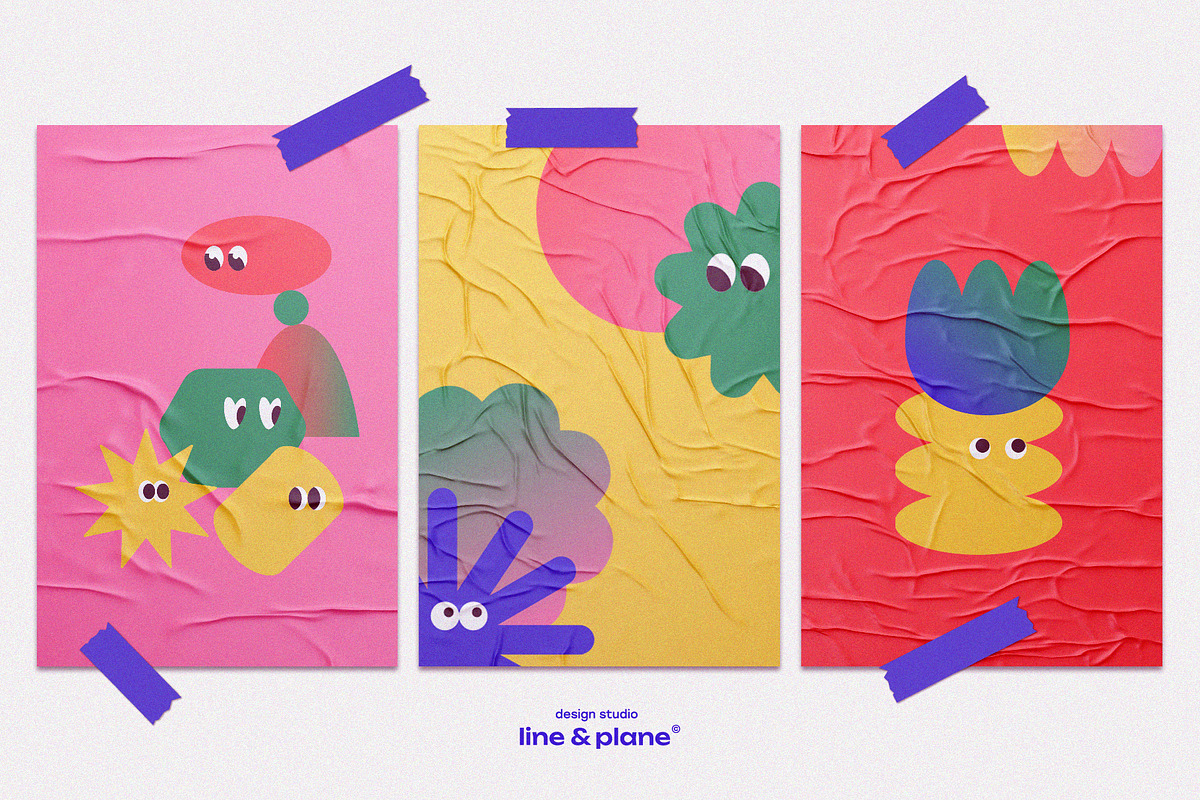 Shape Set - Cute Emotion, an Object Graphic by line & plane (Photo 9 of 10)