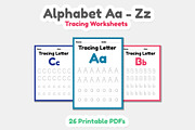 Tracing Alphabet Letter a to z, an Education Illustration by TukTuk Design (Thumbnail 1 of 9)