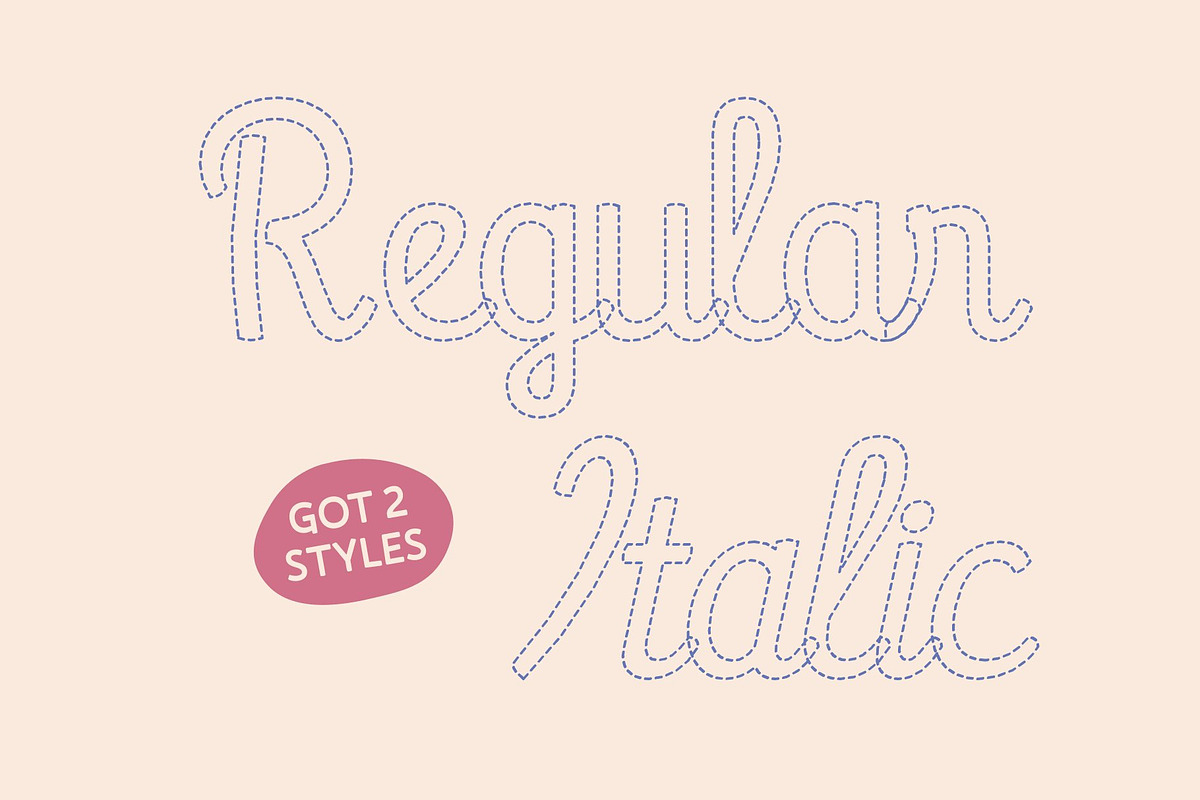 CS Brenda Dashed, a Script Font by Craft Supply Co. (Photo 5 of 8)