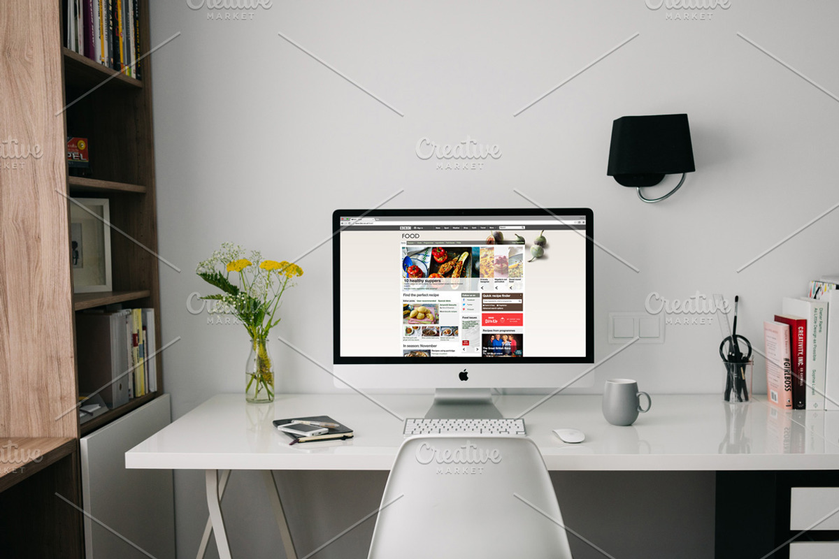 iMac Mockup Template-2, an iPhone Mockup by Made by Mancie (Photo 2 of 3)