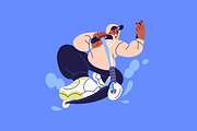 People with gadget addiction concept, a Person Illustration by PaperTrident (Thumbnail 6 of 9)