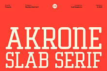 CS Akrone – Slab Serif Font