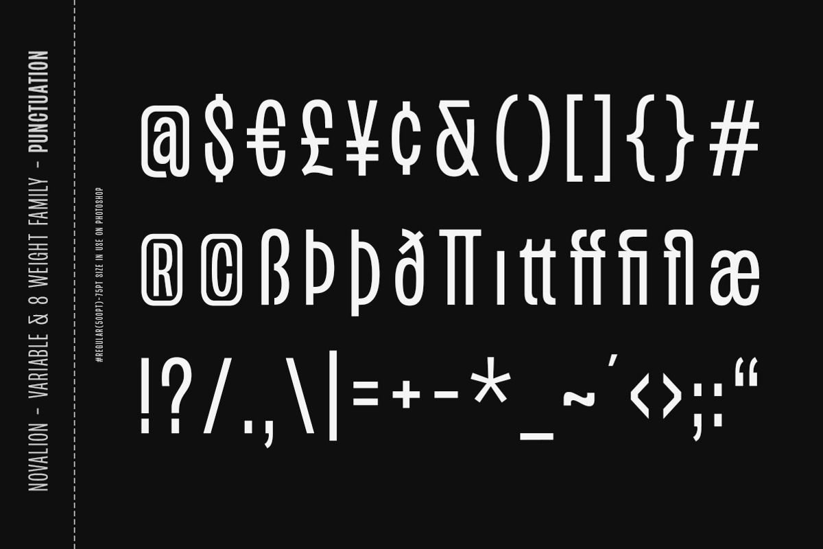 Novalion - Condensed Variable Font, a Sans Serif Font by Letterhend Studio (Photo 11 of 11)