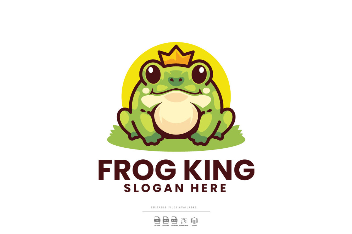Frog King Logo, a Branding & Logo Template by Ary_ngeblur
