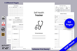 Self Health Tracker & Planner KDP