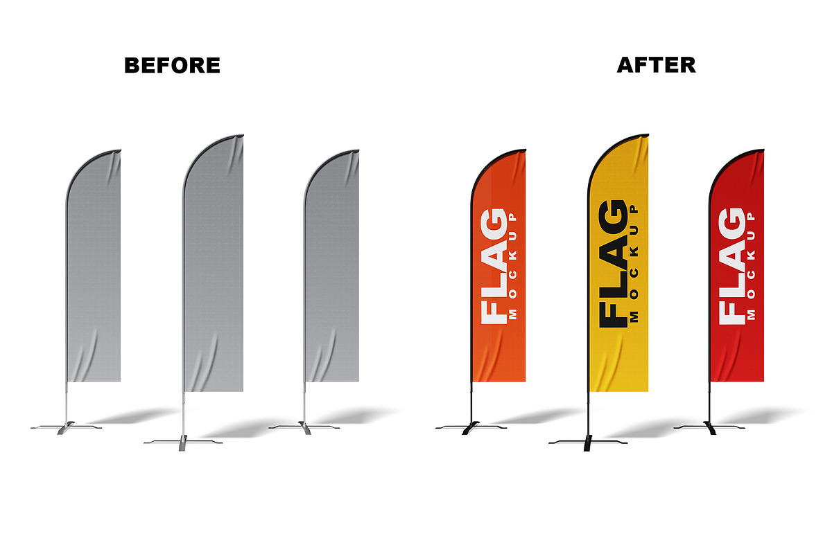 Standing Flag Mockup, a Product Mockup by mockupbuys (Photo 4 of 6)